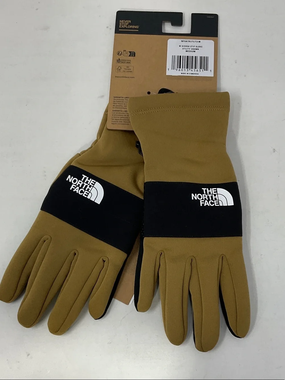 The North Face Men's Sierra Etip Gloves - Tan and Black